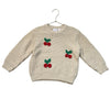 Zara Ivory & Red Cherry Sweater - Size 4-5