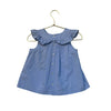 Jacadi Blue Ruffle Collar Blouse - Size 36 Mo