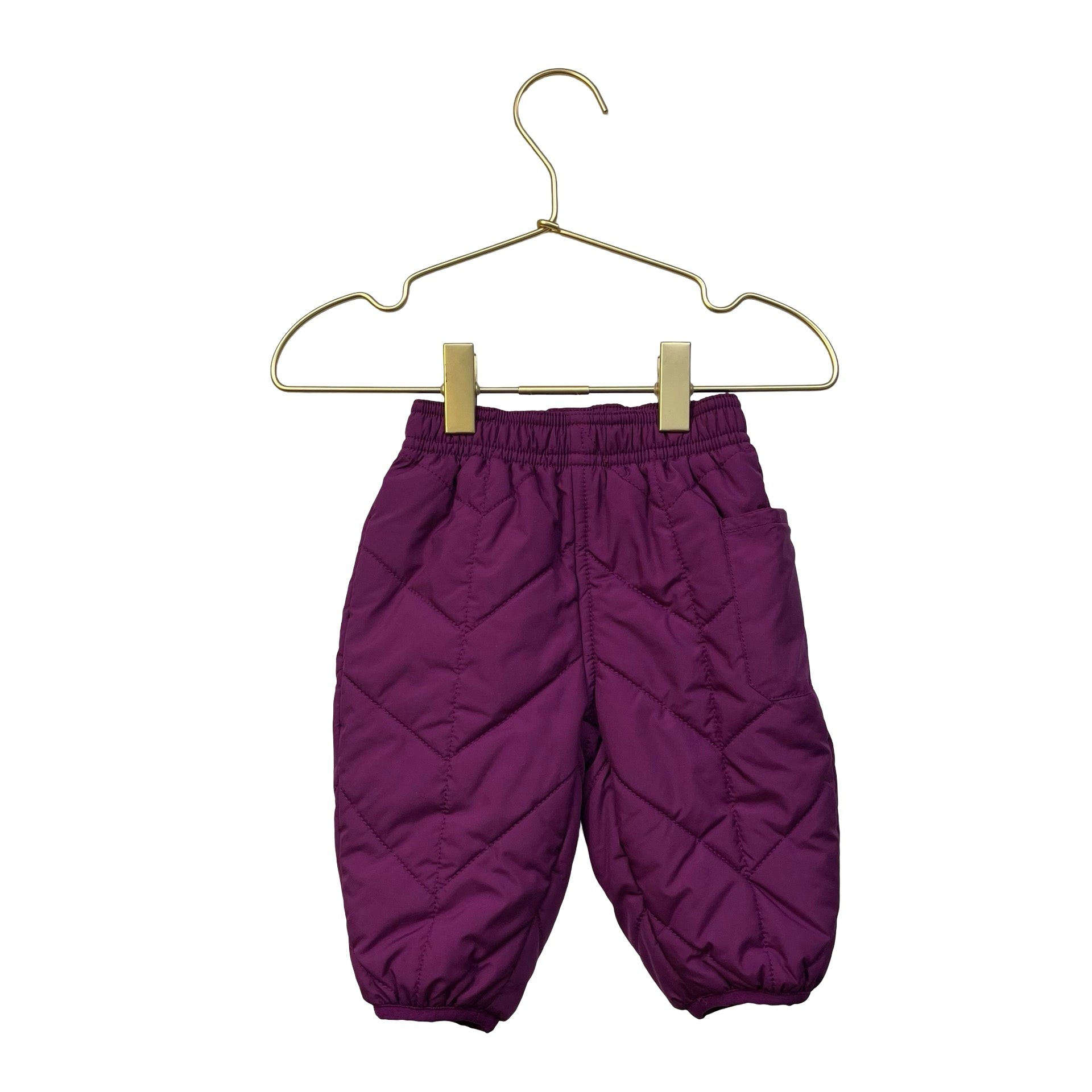 North Face Reversible Purple & Owl Print Quilted Pants - Size 0-3 Mo