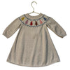 Hanna Andersson Tan & Pastel Christmas Tree Cotton Sweater Dress - Size 2T