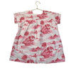 American Outfitters AO76 Ivory, Pink, Red Tropical Print Dress - Size 4