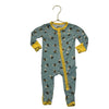 Posh Peanut Sage Green Bee Print One-Piece PJs -  Newborn