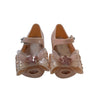 Mini Melissa Peach & Rose Gold Bow Shoes - Size 5