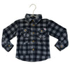 Appaman Gray & Black Check Fleece Button Down Shacket Shirt - Size 5