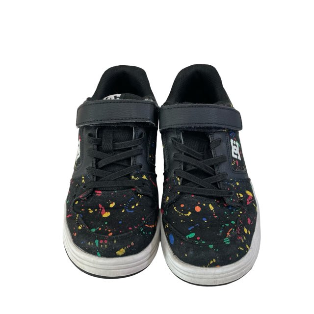 DC Shoes Black Splatter Pattern Sneakers - Size 2.5Y Big Kid - Bounce Mkt