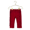 Bella Bliss Red Fleece-Lined Ruffle Pants - Size 18 Mo