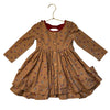 Sweet Honey Brown & Red Floral Dress - Size 3T