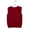 Polo Ralph Lauren Red Cable-Knit Cotton Sweater Vest - Size 5