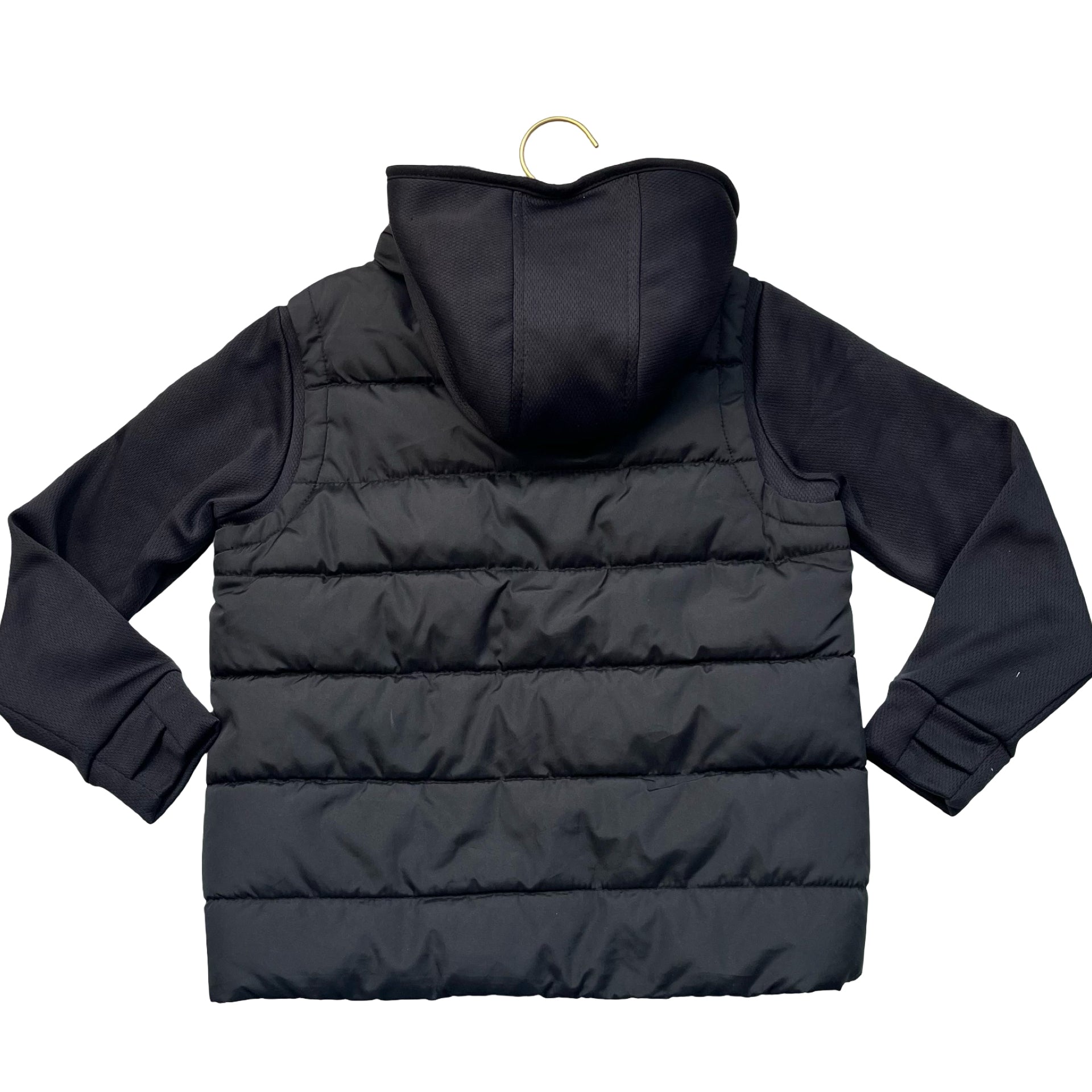 Old Navy Black Puffer Vest & Athletic Sweatshirt Jacket - Size S 6-7