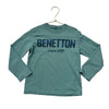 United Colors of Benetton Green Logo Shirt - Size S 6-7