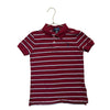 Polo Ralph Lauren Burgundy, White, Navy Striped Polo Shirt - Size 7