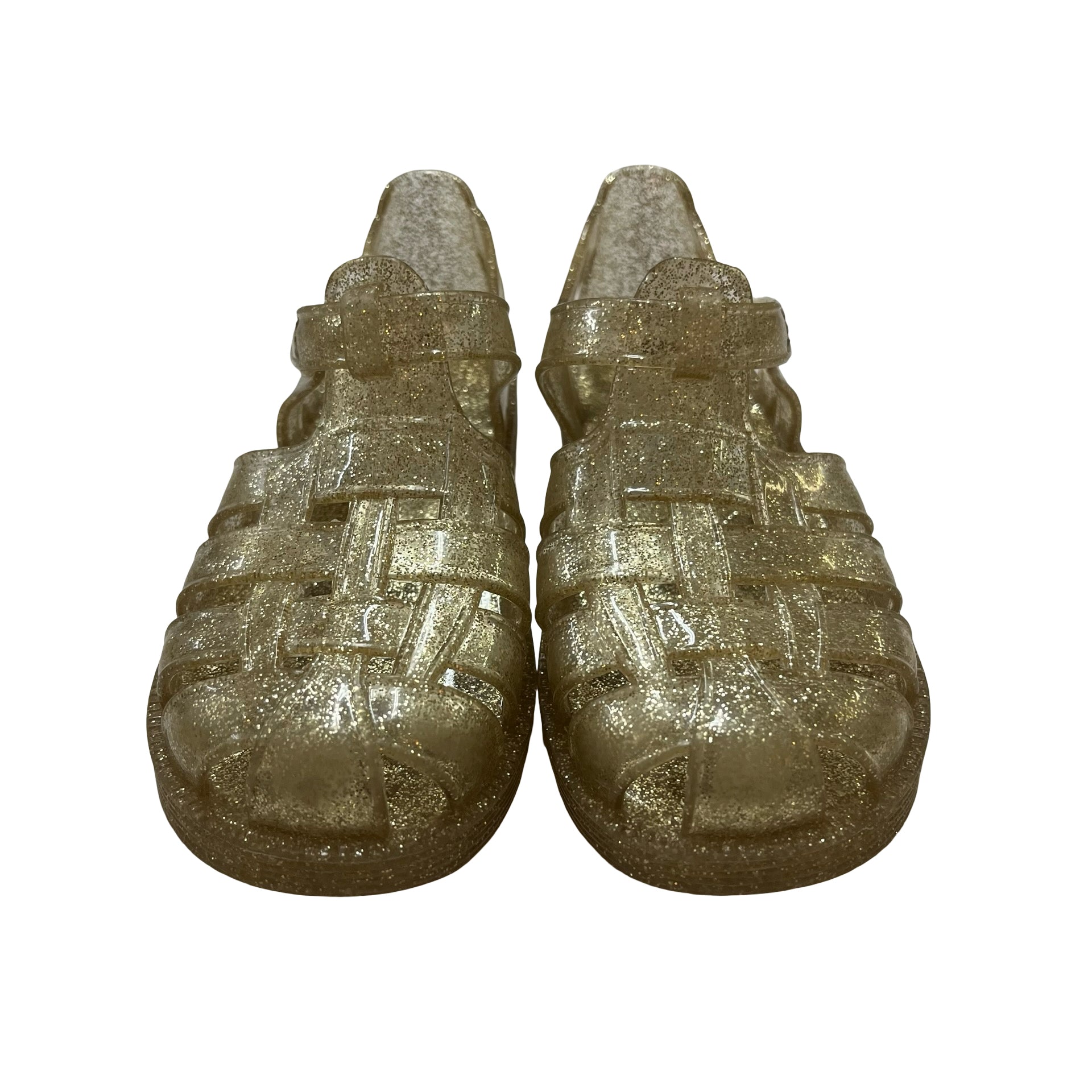 Baby Gap Gold Glitter Closed-Toe Jelly Sandals - Size 10