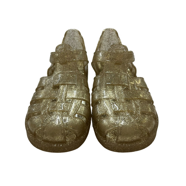 Baby Gap Gold Glitter Closed-Toe Jelly Sandals - Size 10