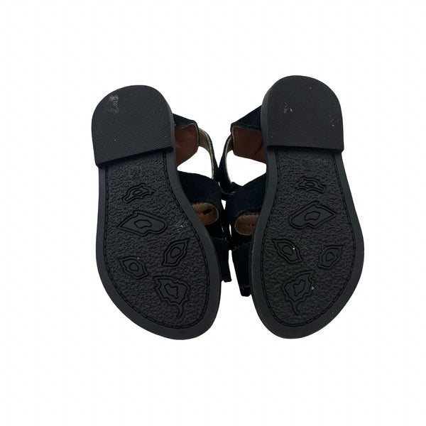 Muyguay Black Faux Suede Fringe Sandals - Size 22 (6)