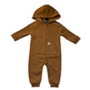Carhartt Hooded Brown Sweatshirt One-Piece - Size 6 Mo
