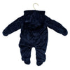 Magnetic Me Navy Sherpa One-Piece Footed Bunting - Size 0-3 Mo