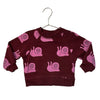 Hanna Andersson Burgundy & Pink Snail Print Sweatshirt - Size 2T