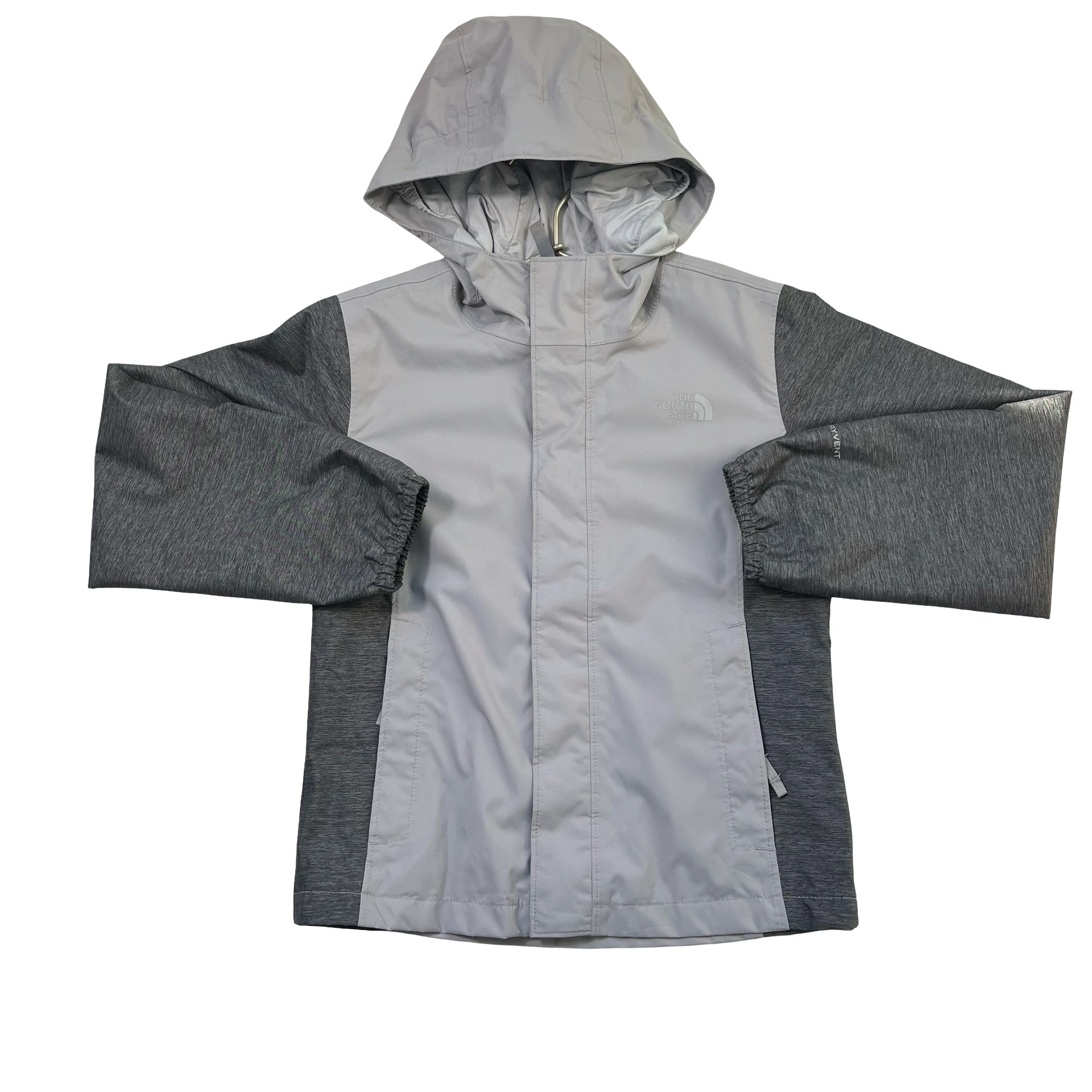 North Face Gray Hooded Windbreaker Rain Jacket - Size XS 6