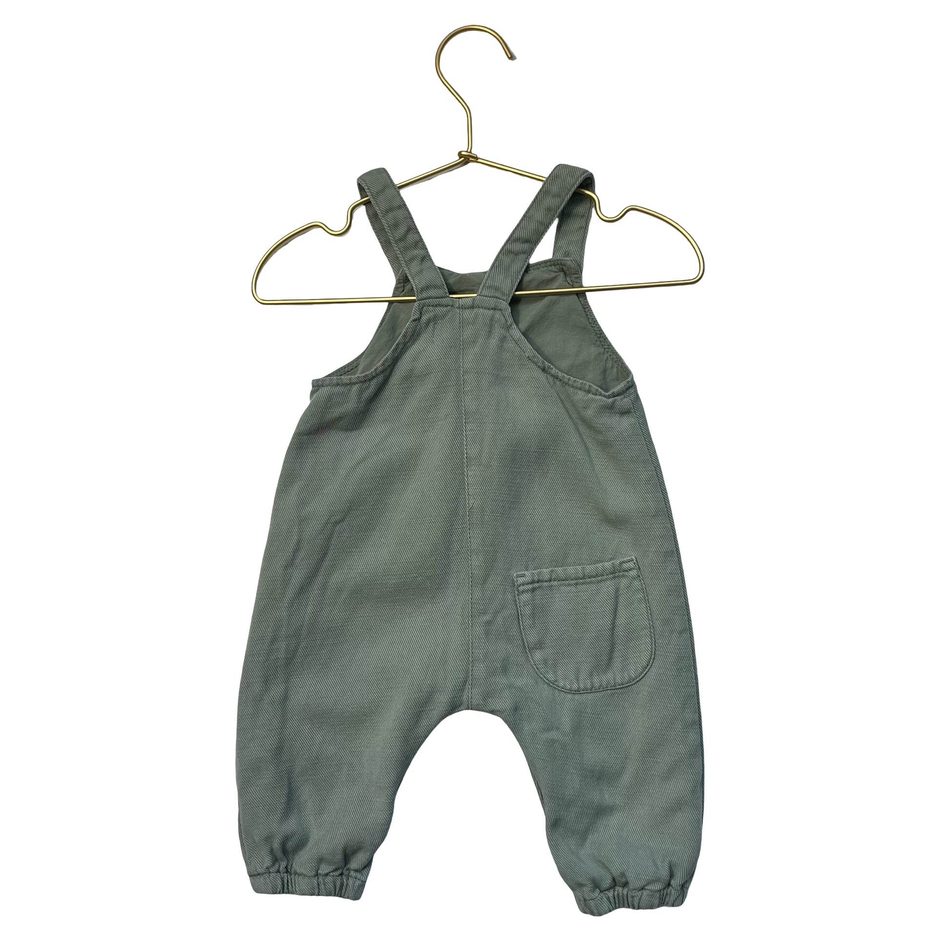 Zara Sage Green Overalls - Size 3-6 Mo