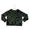 Bella Dahl Green & Black Pattern Fuzzy Sweater - Size 8
