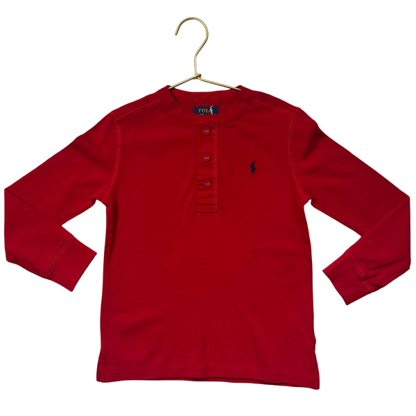 Polo Ralph Lauren Red Henley Shirt - Size 5