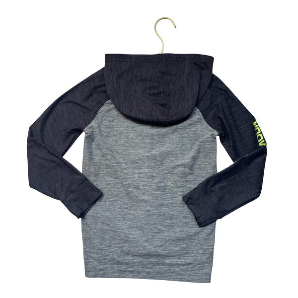 Under Armour Gray Hooded Pullover Athletic Shirt - Size 7