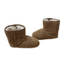 UGG Shearling-Lined Chestnut Suede Booties - Size 4-5