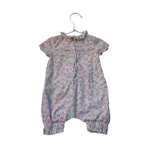 M. Ferrari Pink, Blue, Green Floral Romper - Size 6 Mo
