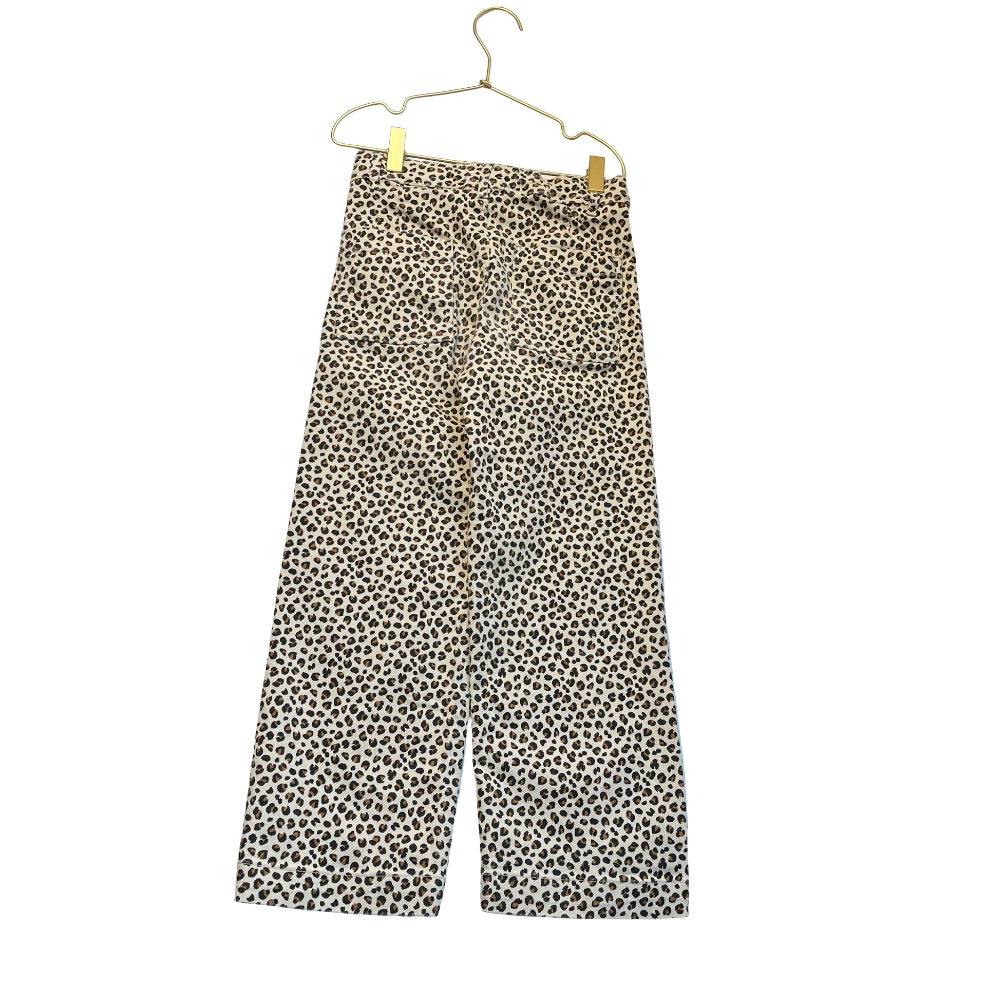 Monoprix Leopard Print Denim Pants - Size 8