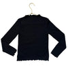 Old Navy Black Ribbed Mock Neck Top - Size S 6-7