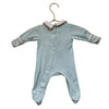 Magnolia Green Striped Smocked Pumpkin Footed One-Piece - Size NB