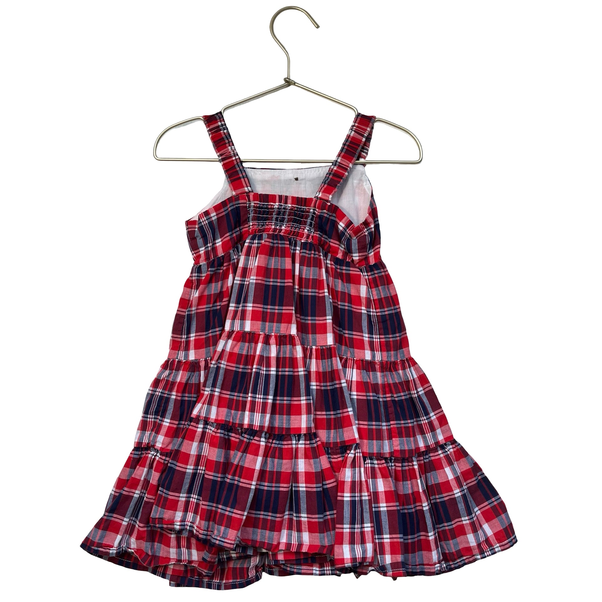 Crewcuts Red, Navy, White Plaid Dress - Size 3