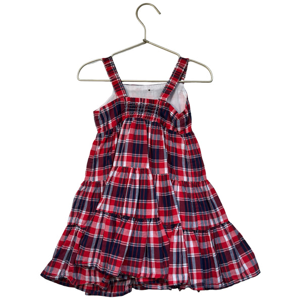 Crewcuts Red, Navy, White Plaid Dress - Size 3