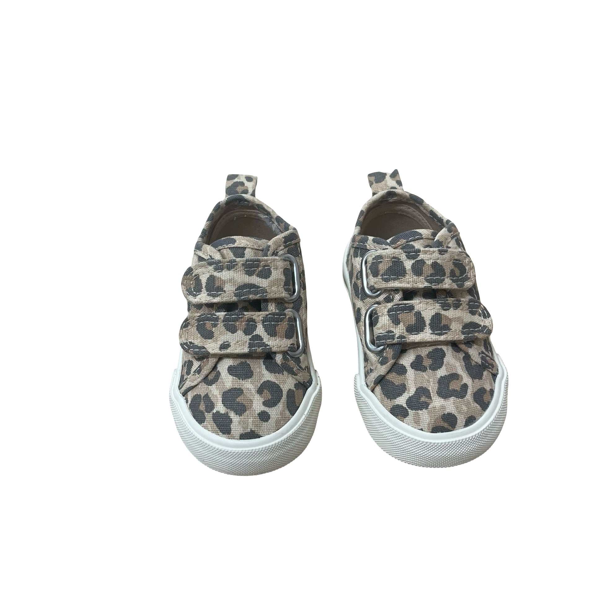H&M Leopard Print Velcro Sneakers - Size 4-5