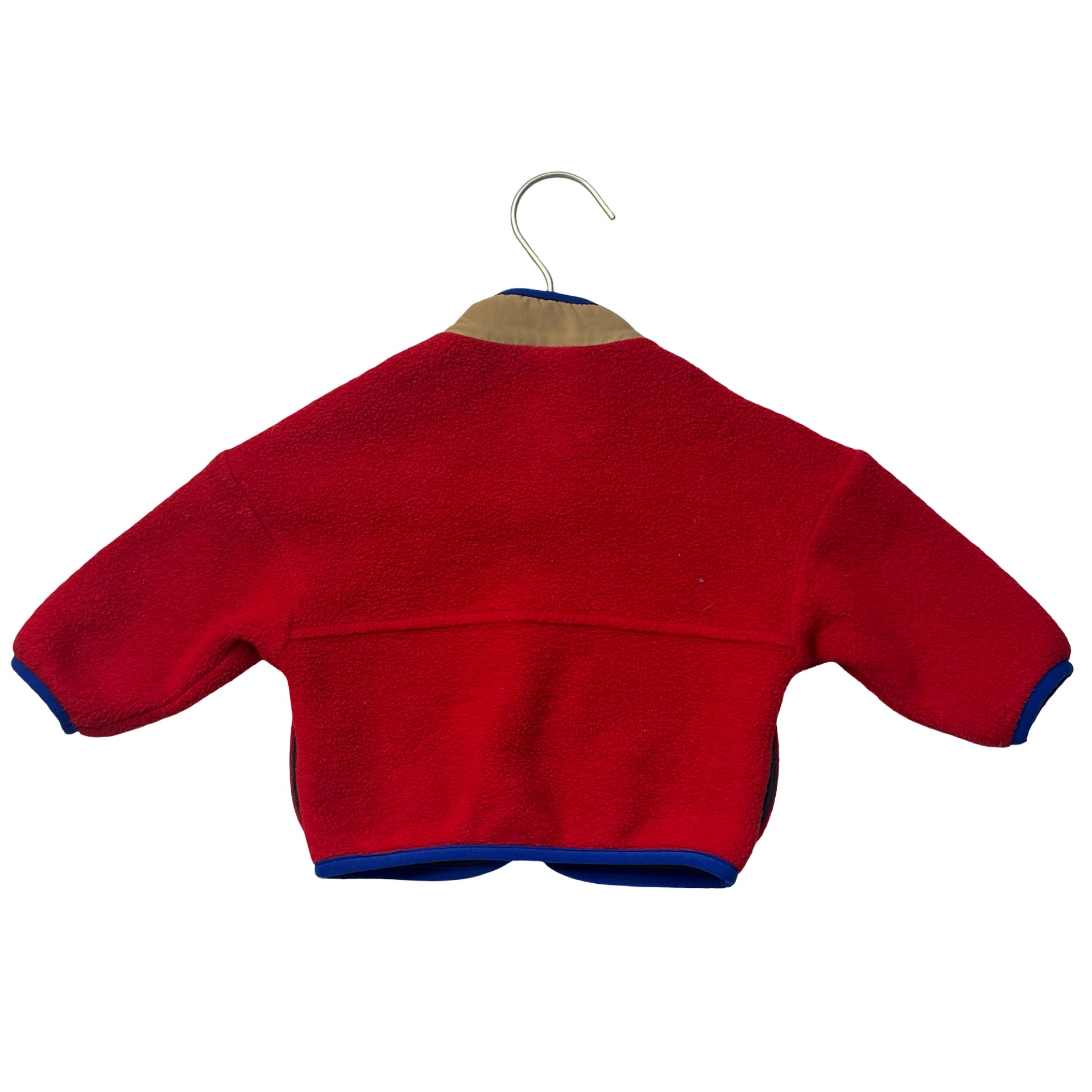 Patagonia Red, Tan, Blue Fleece Jacket - Size 3-6 Mo