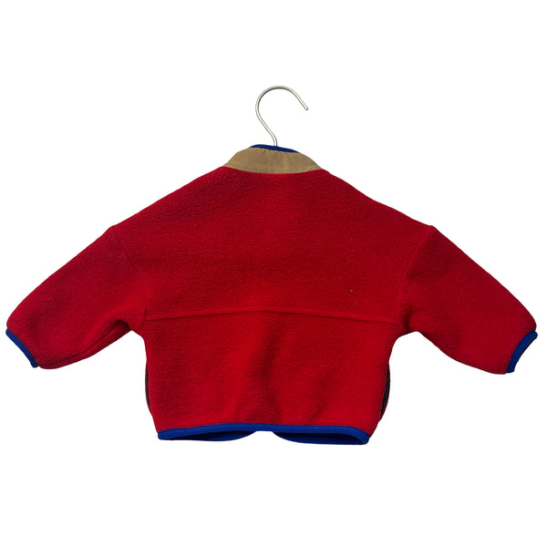 Patagonia Red, Tan, Blue Fleece Jacket - Size 3-6 Mo