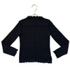 Old Navy Black Ribbed Mock Neck Top - Size S 6-7
