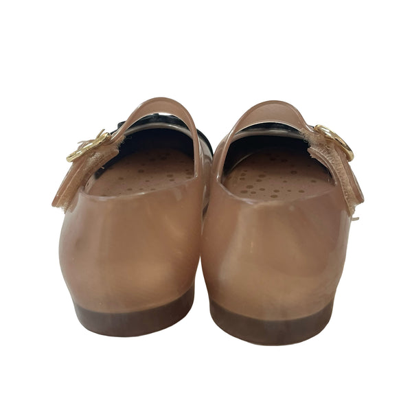 Mini Melissa Rose Gold & Black Shoes - Size 7