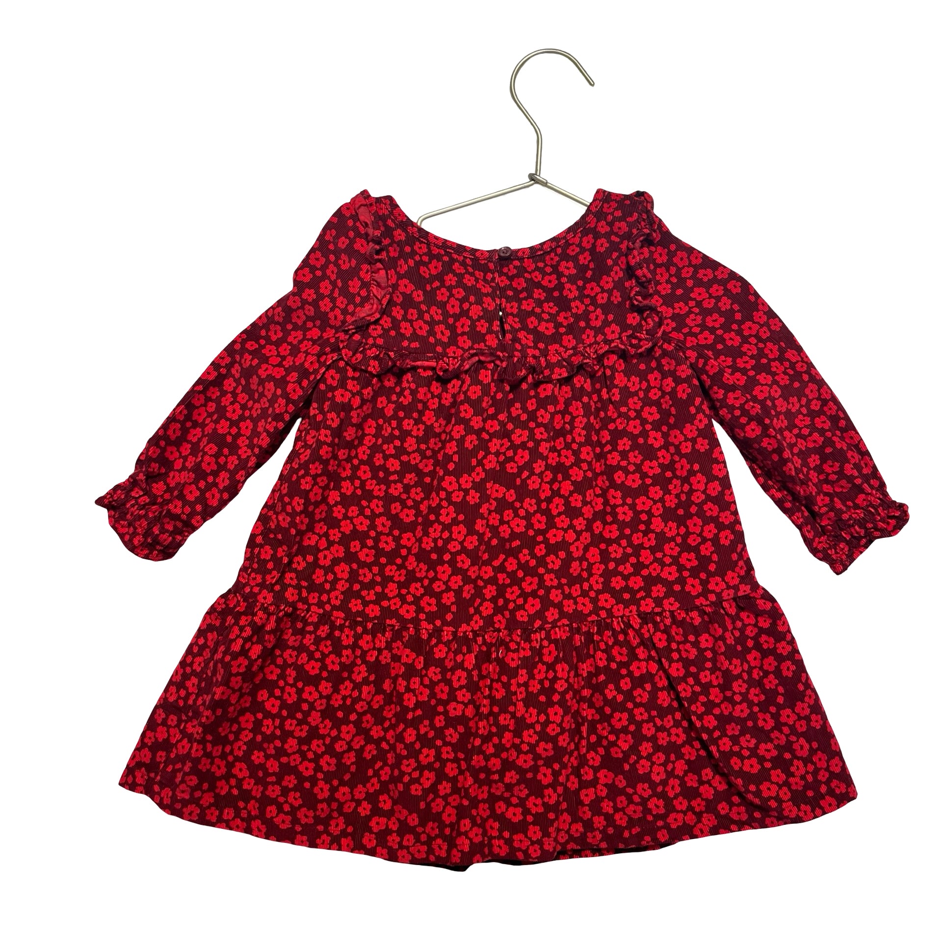 Baby Gap Red Floral Corduroy Dress - Size 18-24 Mo
