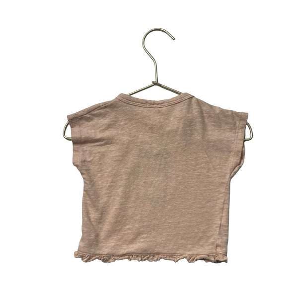 1 + in the family Peach Linen-Blend Tee - Size 18 Mo