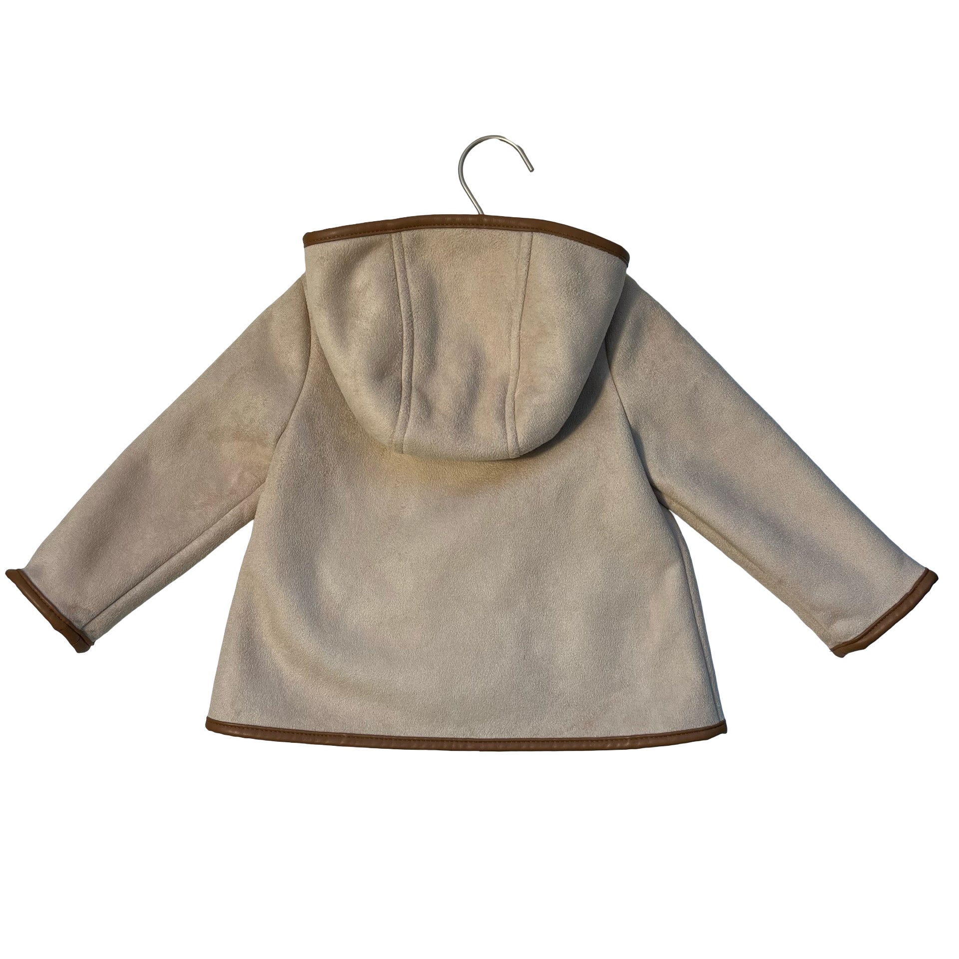 Janie and Jack Tan Faux Shearling Hooded Jacket - Size 18-24 Mo