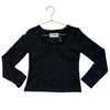Old Navy Black Floral Lace Trim Top - Size M 8