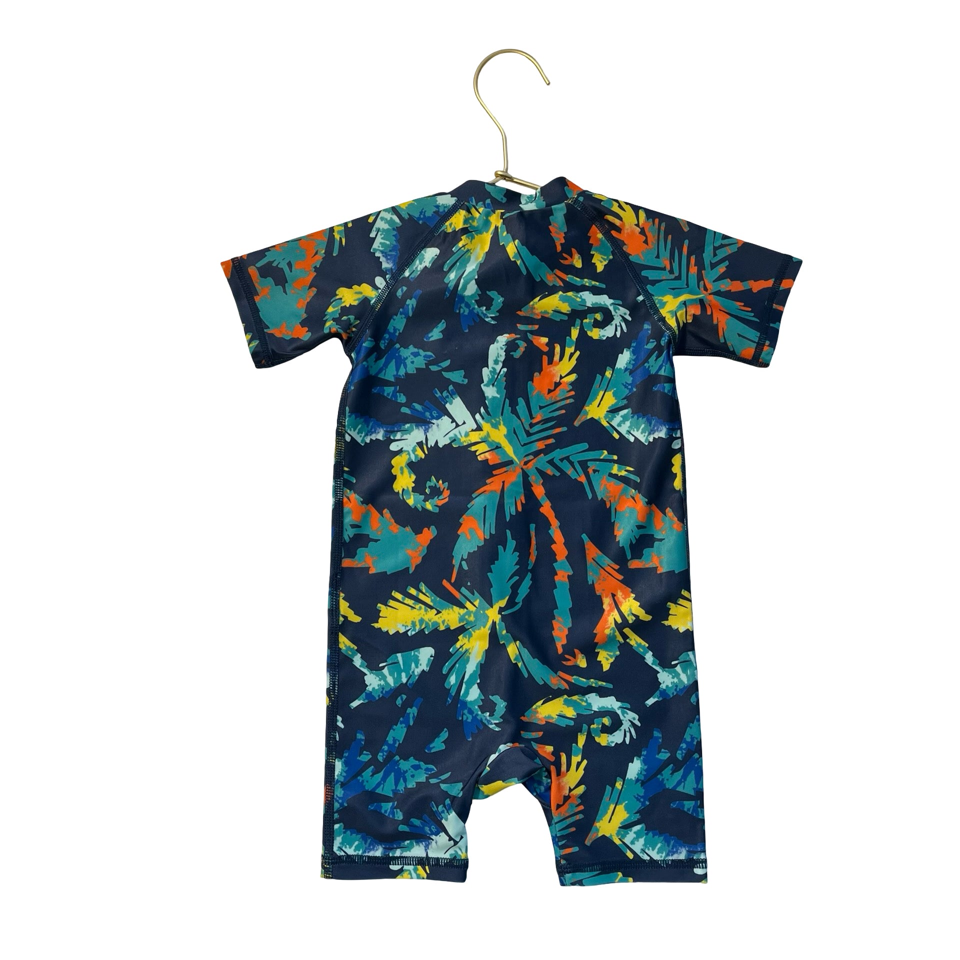 Reima Navy & Colorful Pattern Swim Romper - Size 80 (12-18 Mo)