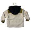 Zara Ivory, Black, Olive Sherpa Hooded Jacket - Size 18-24 Mo