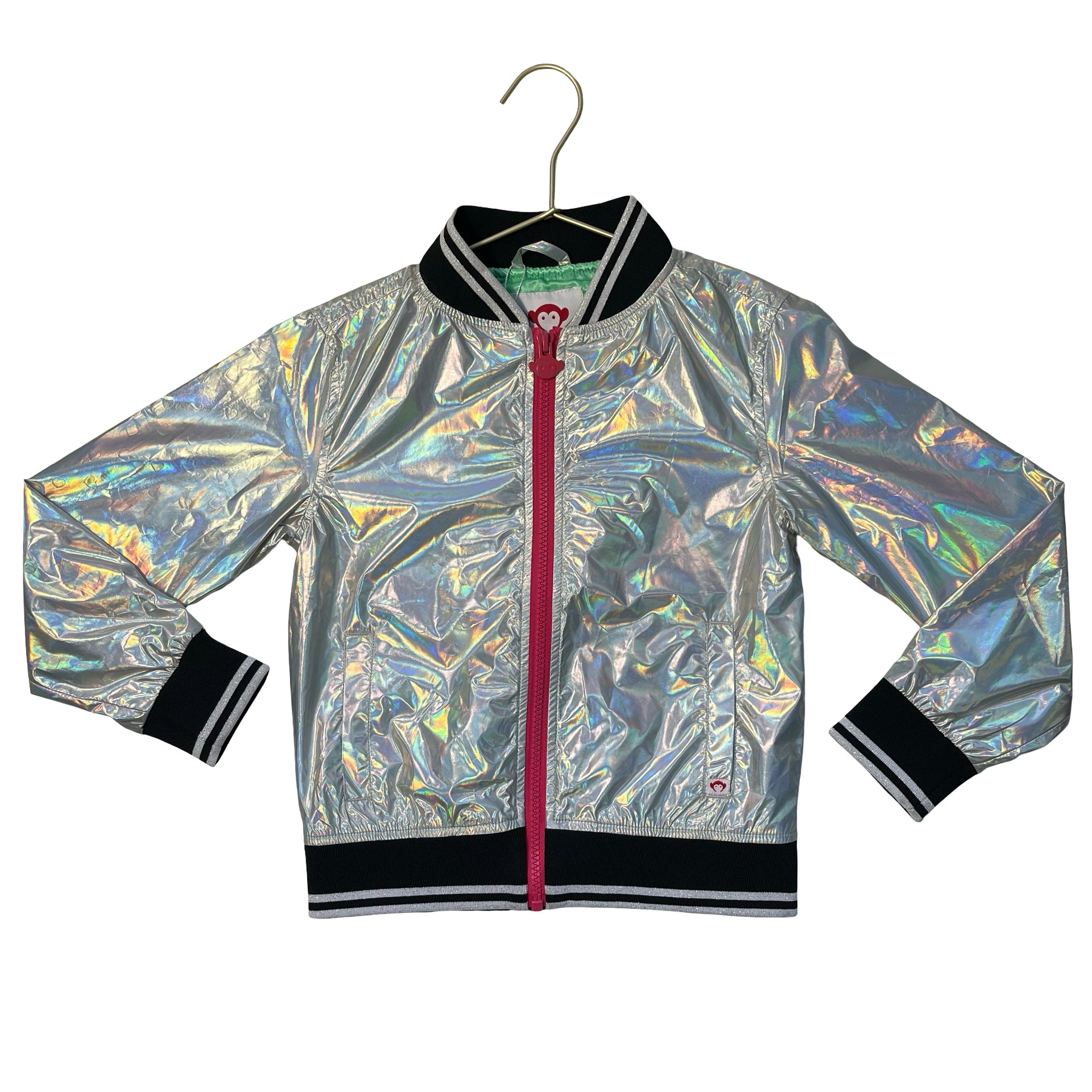 Appaman Silver Metallic Iridescent Lightweight Jacket - Size 7