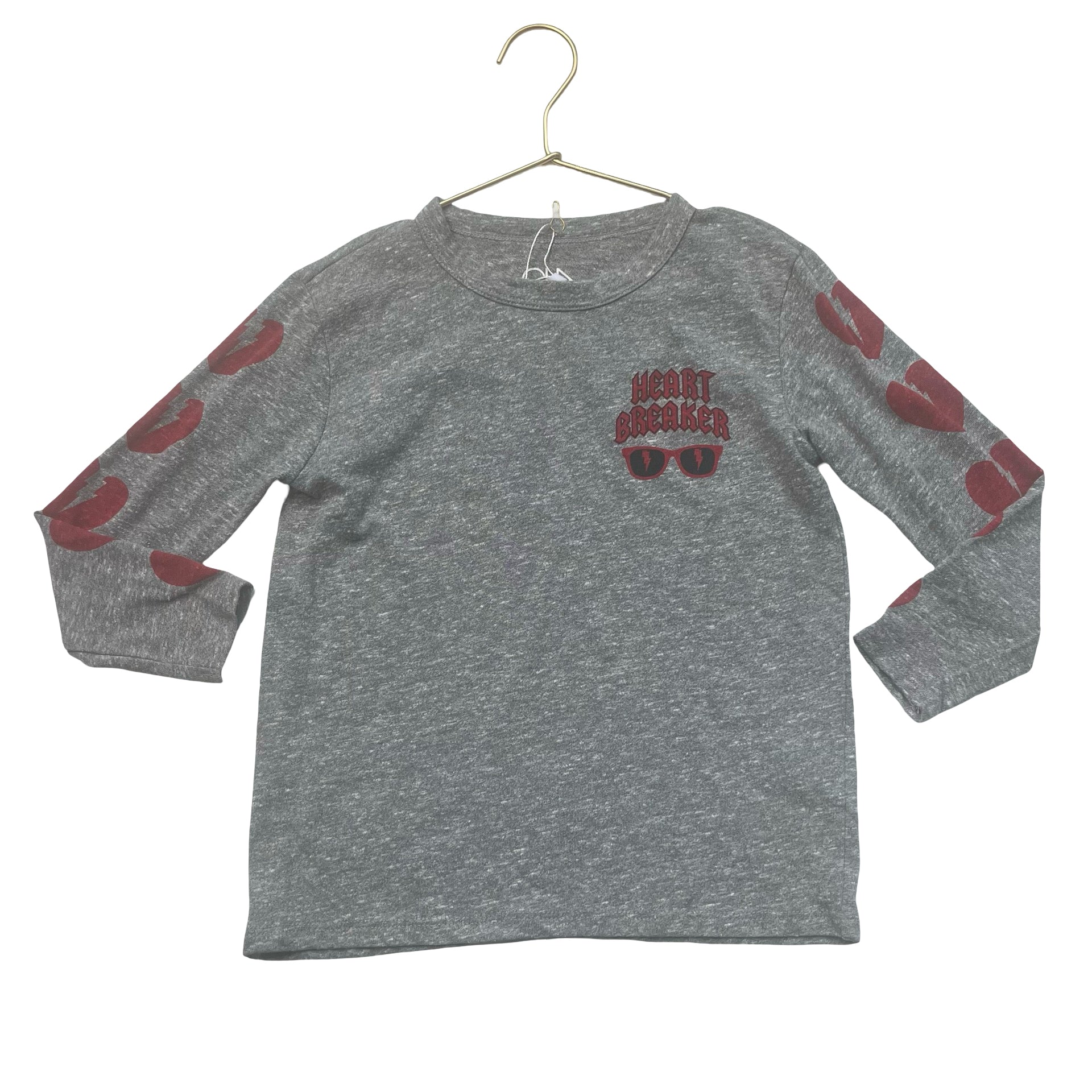Chaser Gray 'Heart Breaker' Graphic Shirt - Size 6