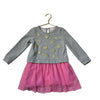 Design History Gray & Gold Heart & Pink Tulle Dress - Size 3T - Bounce Mkt