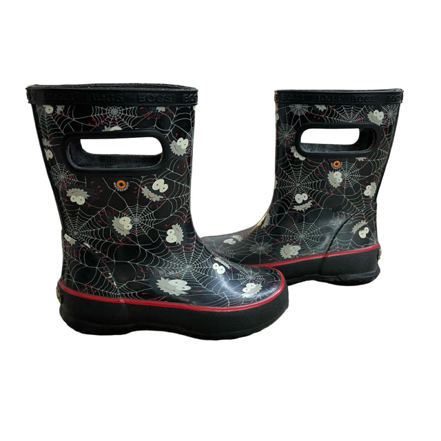 Bogs Black Spider Web Print Rain Boots - Size 9