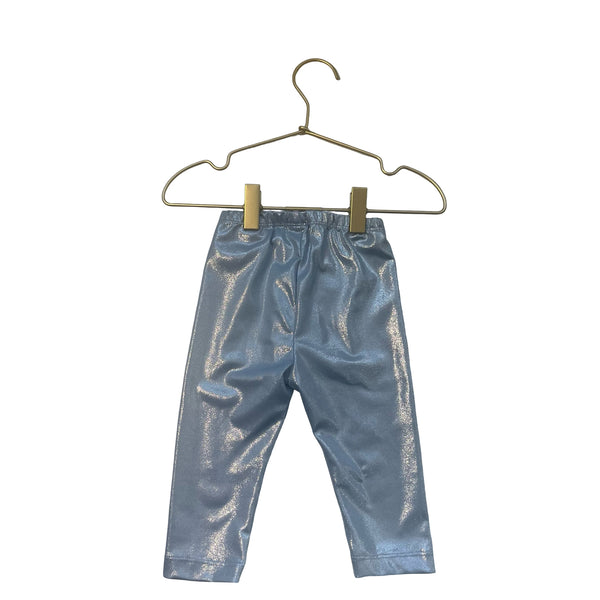 Baby Gap Light Blue Metallic Leggings - Size 6-12 Mo