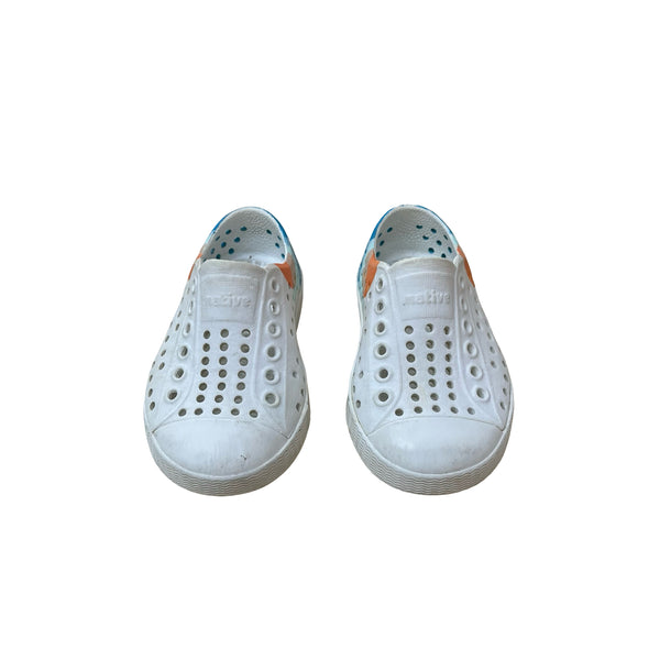 Native Jefferson Ivory, Orange, Aqua Shoes - Size C5